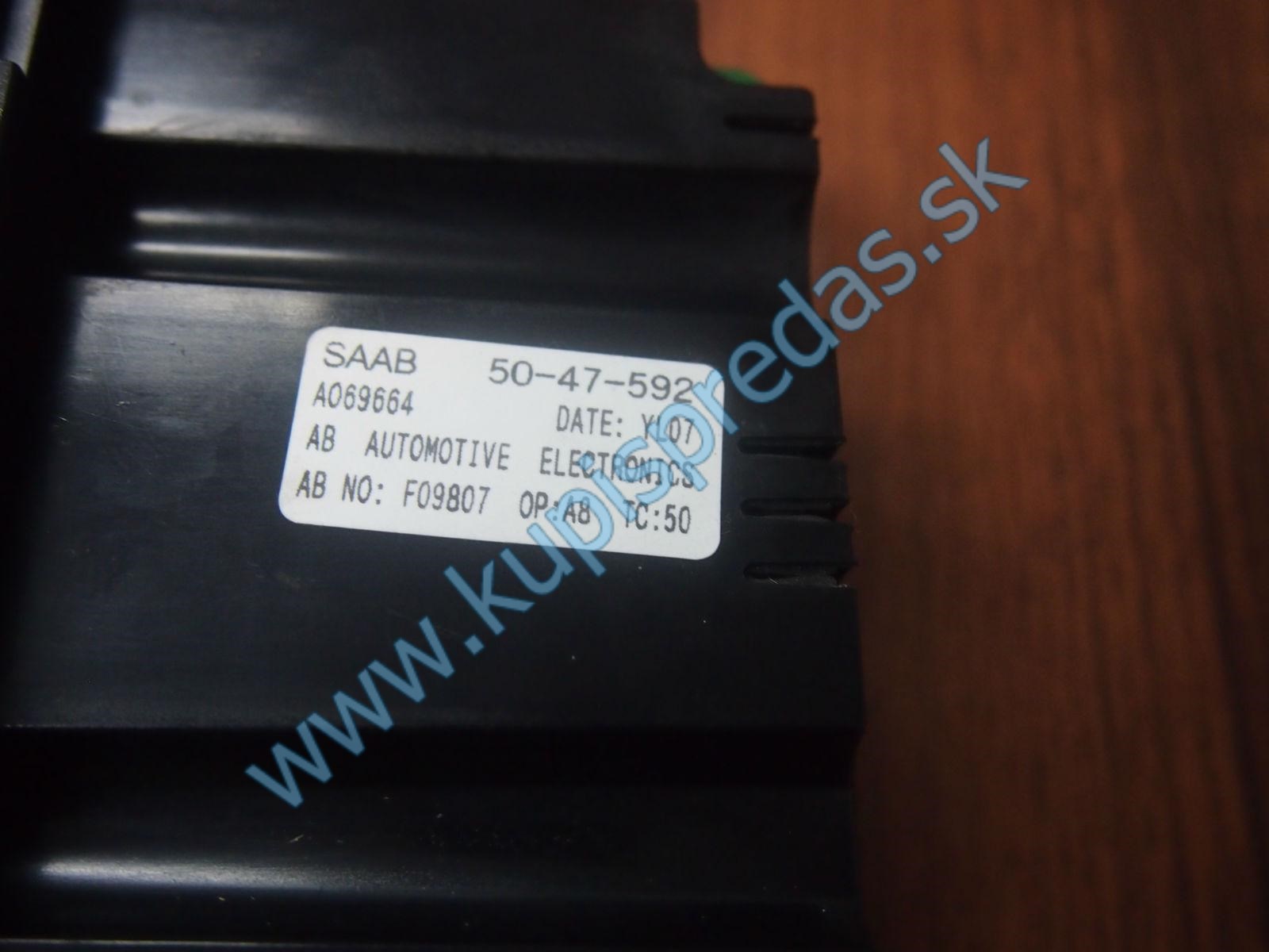 Ovládací panel klímatizácie SAAB 9-5